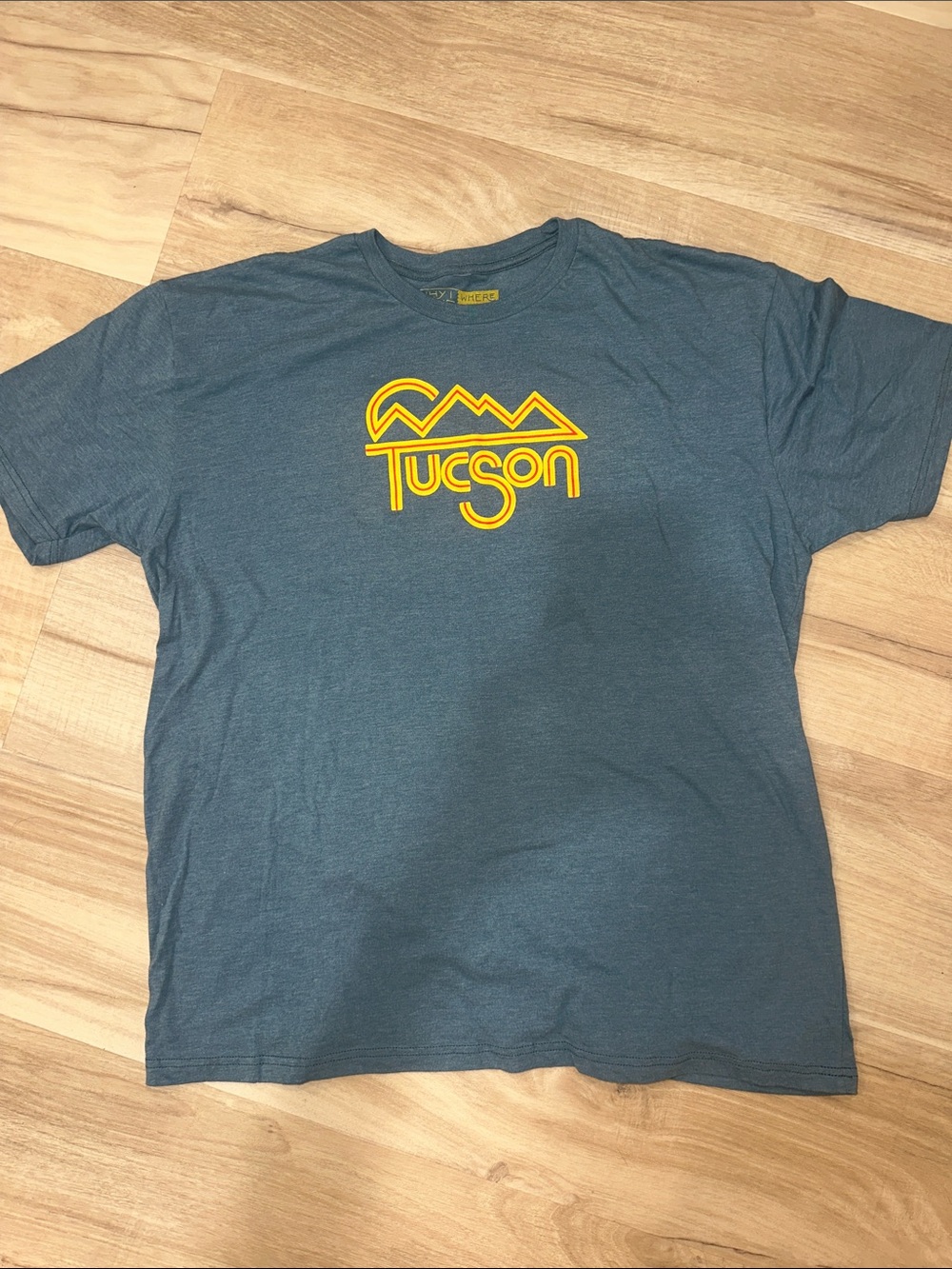 Tucson Graphic Tee - Blue with Yellow Logo